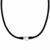 Best * Effy Collection Cultured Freshwater Pearl (11Mm) Black Silicone 14 Choker Necklace (Also Available In Light Blue, Turquoise Or Pink)