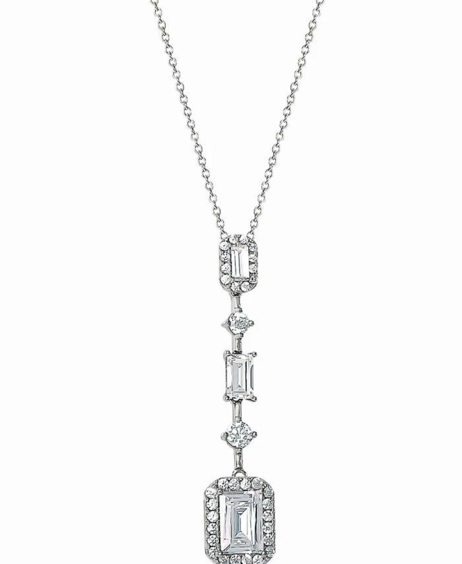 Online * Giani Bernini Cubic Zirconia Multi-Drop 18 Pendant Necklace In Sterling Silver, Created For Macy'S Sterling Silver