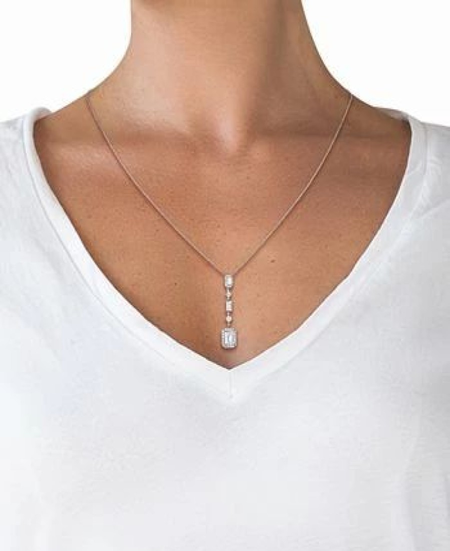 Online * Giani Bernini Cubic Zirconia Multi-Drop 18 Pendant Necklace In Sterling Silver, Created For Macy'S Sterling Silver