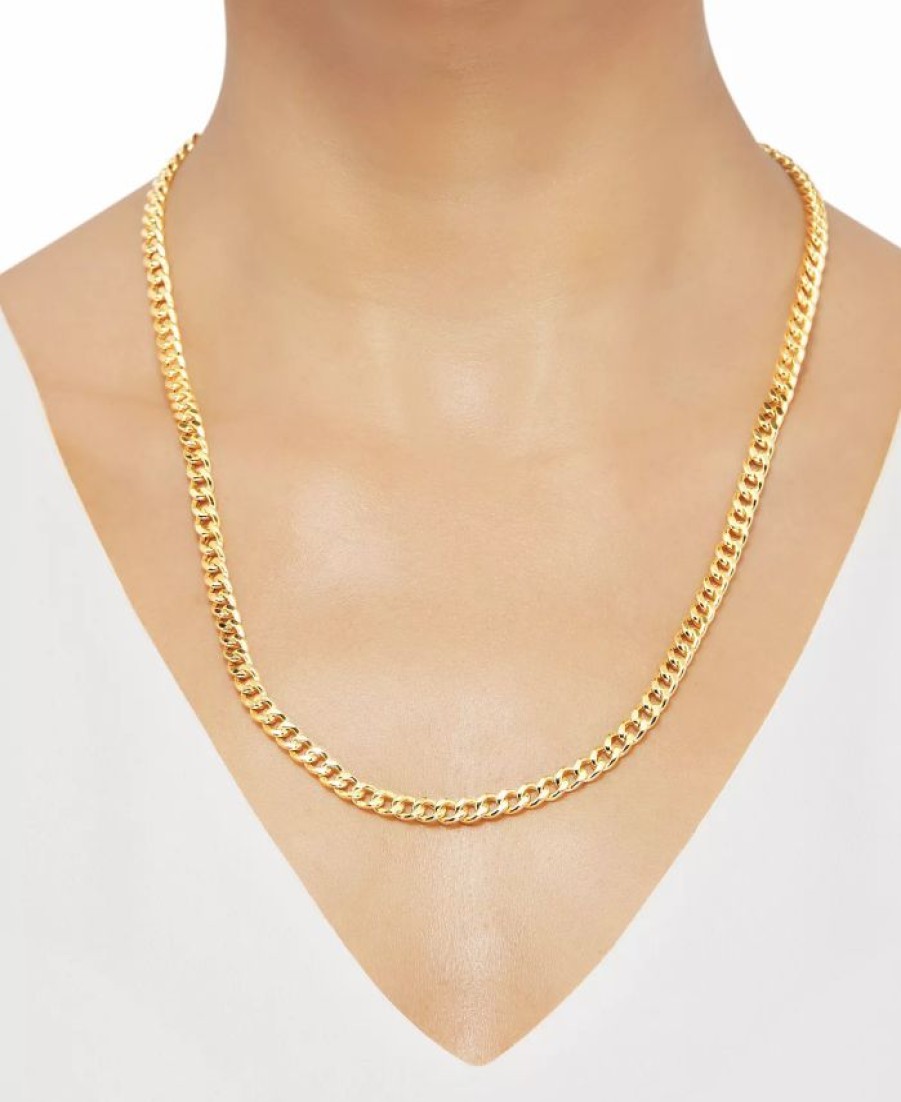 New * Italian Gold Cuban Link 22 Chain Necklace In 10K Gold Gold