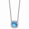 Clearance * Giani Bernini Multi Colored Cubic Zirconia Cushion Shape Pendant Necklace In Sterling Silver